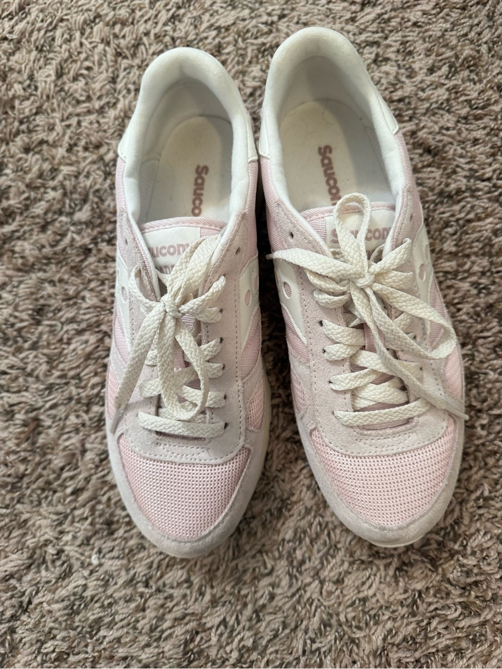 Saucony Women's Light Pink & White Athletic Sneakers